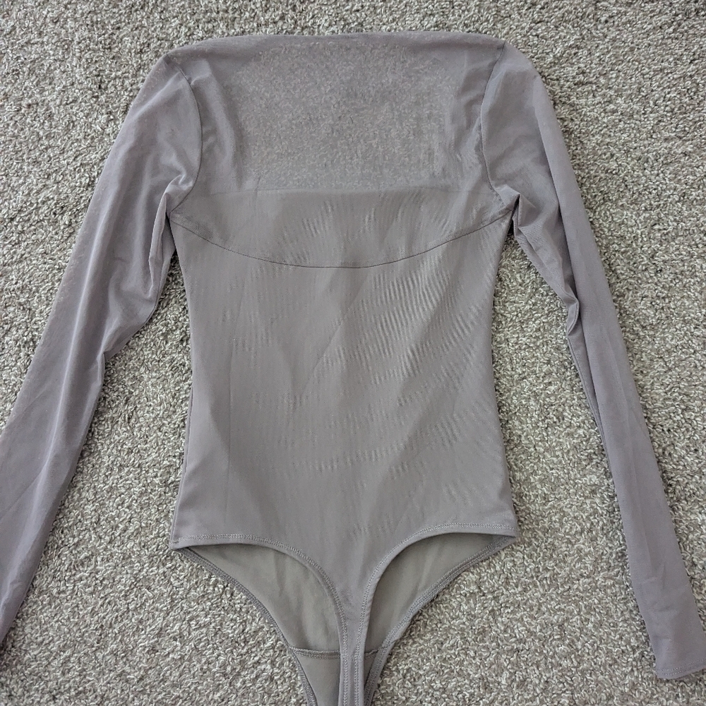 Lavender Abercrombie Mesh Bodysuit